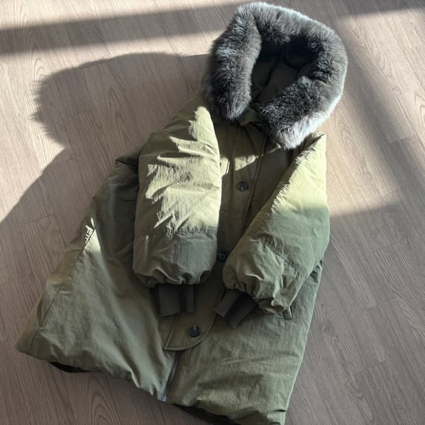 지컷 사가퍼 야상 구스다운 롱패딩 66