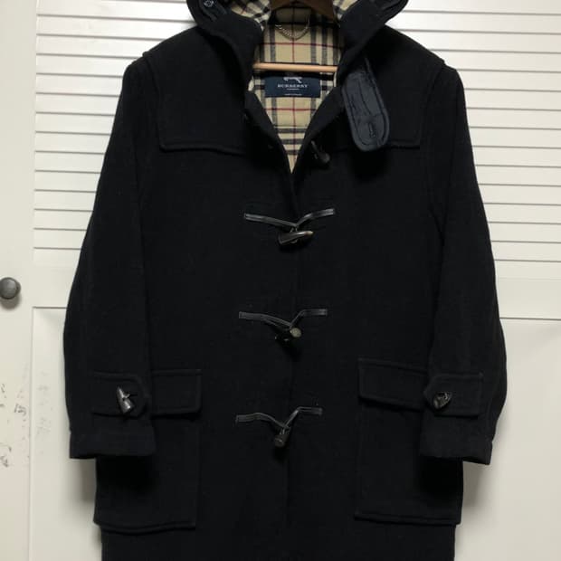 버버리 모직 체크 코트 프리미엄 버버리런던 떡볶이코트