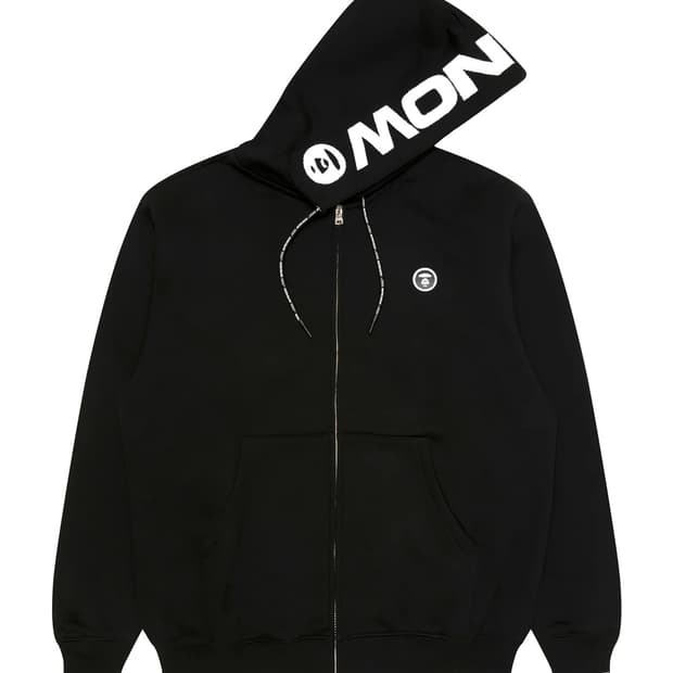 (오더) 베이프 AAPE 에이프 26FW 문페이스 후드집업 블랙