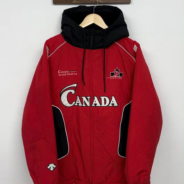 [XL] 데상트 메이플 써모팩 캐나다 후드 패딩 자켓