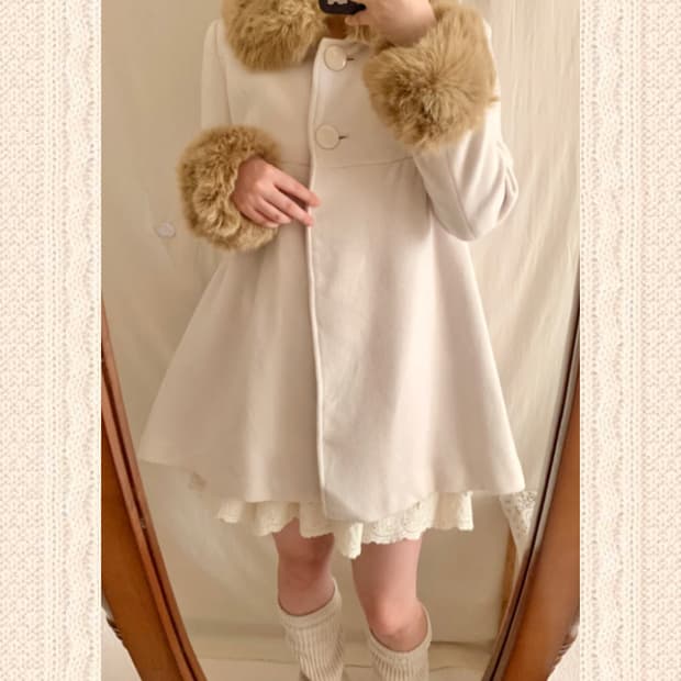 모리 연핑크 코트