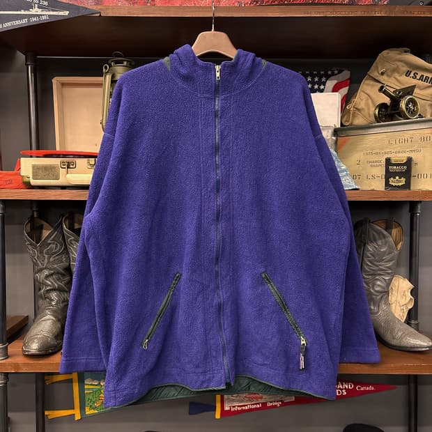 90s 파타고니아 미국생산 윈드존 플리스 후드 집업자켓 퍼플 N887