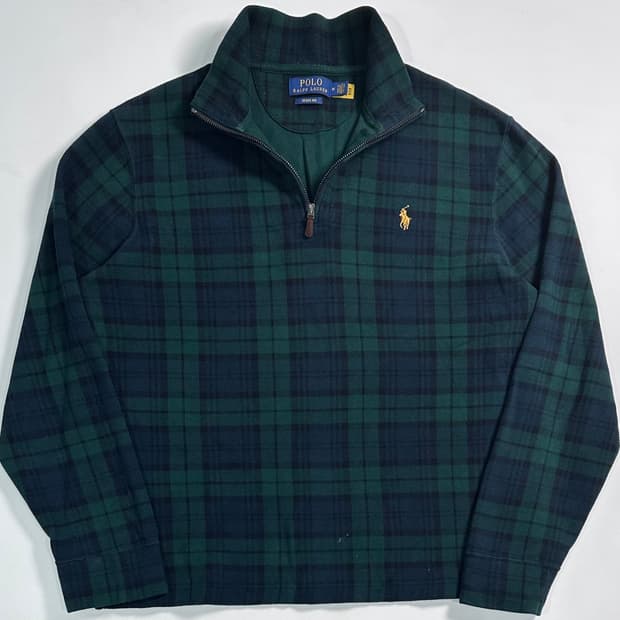 폴로 랄프로렌 블랙와치 반집업 