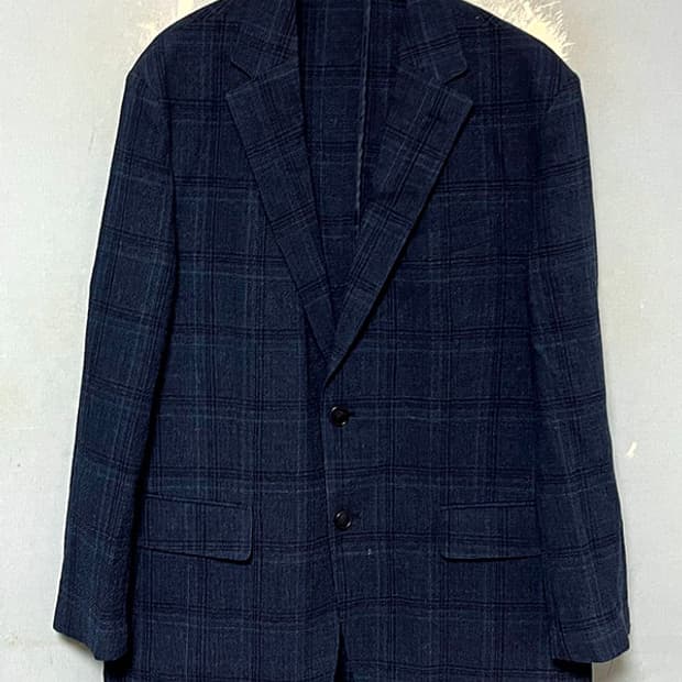 ROGATIS 로가디스 남자 여름자켓 마 캐주얼 체크 투버튼 L 100