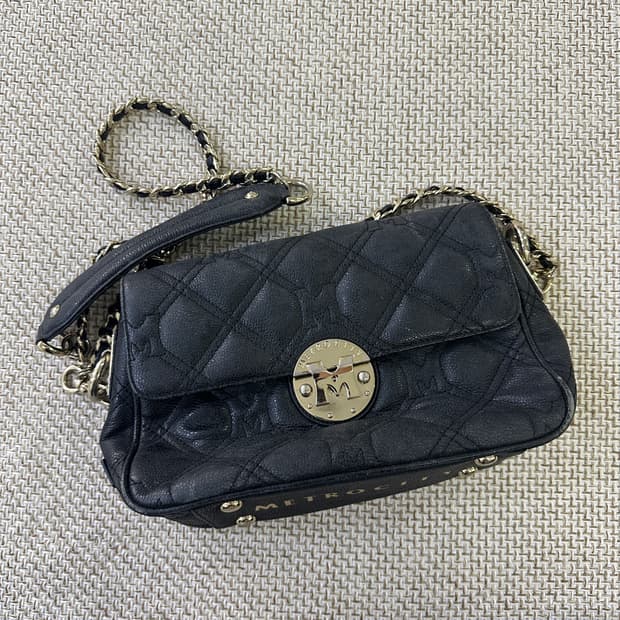 실측확인 메트로시티 체인 크로스백 0406D