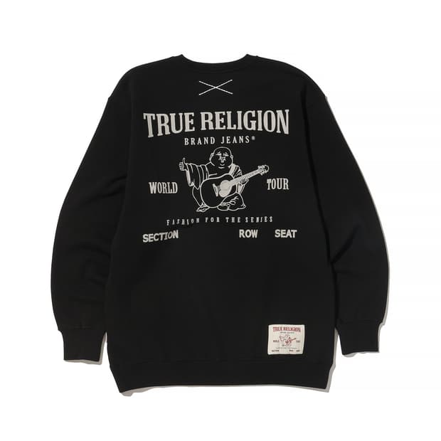 새상품(L,XL) 트루릴리젼 오리지널 로고 크루넥 맨투맨 블랙