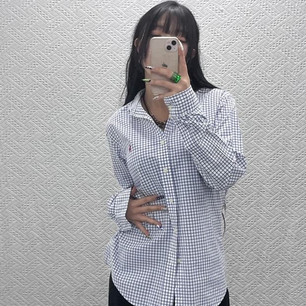 폴로 랄프로렌 컨트리 체크패널 빈티지 오버핏 셔츠 M C08664