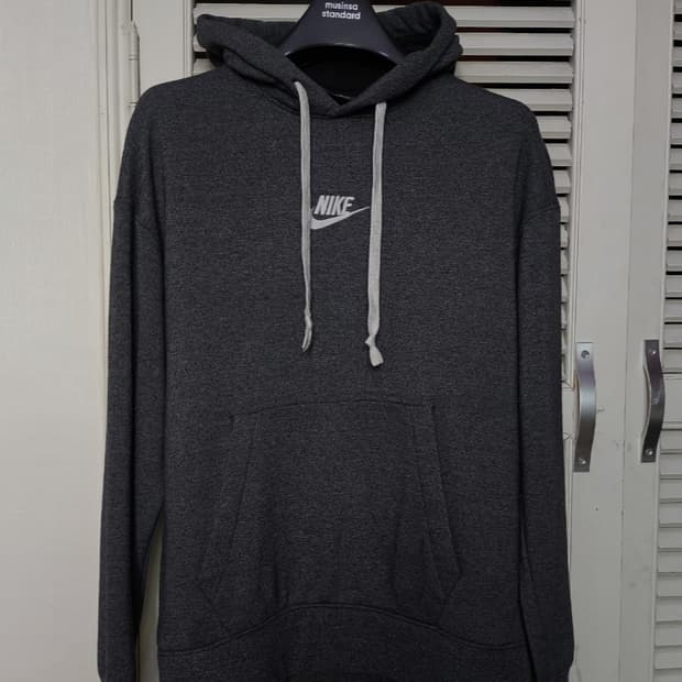 m 나이키 헤리티지 차콜 후드티셔츠