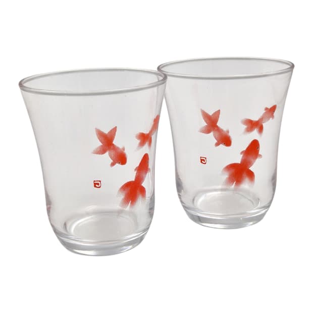 00s 카타오카 츠루타로 금붕어 글라스 세트