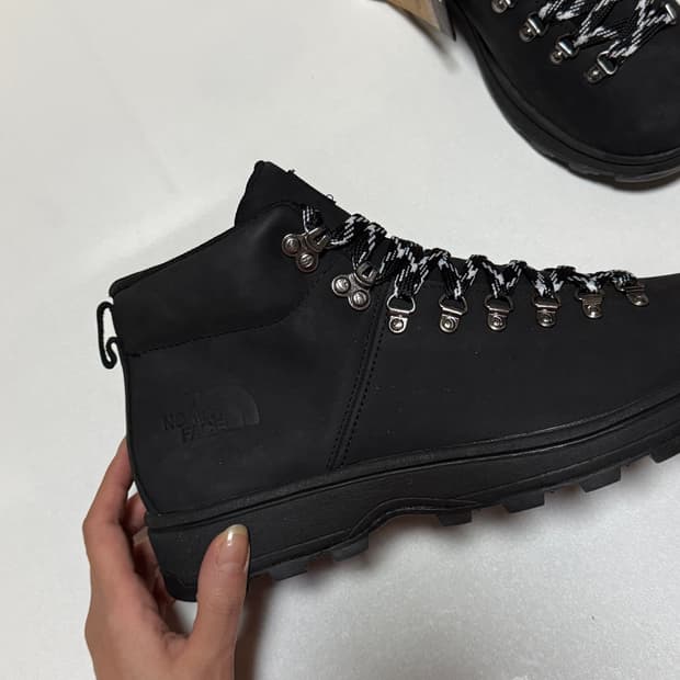 노스페이스 레더 부츠 블랙