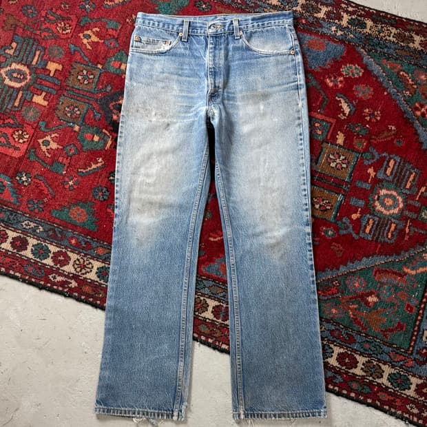 90's USA Made 빈티지 리바이스 517 오렌지탭 부츠컷 데님