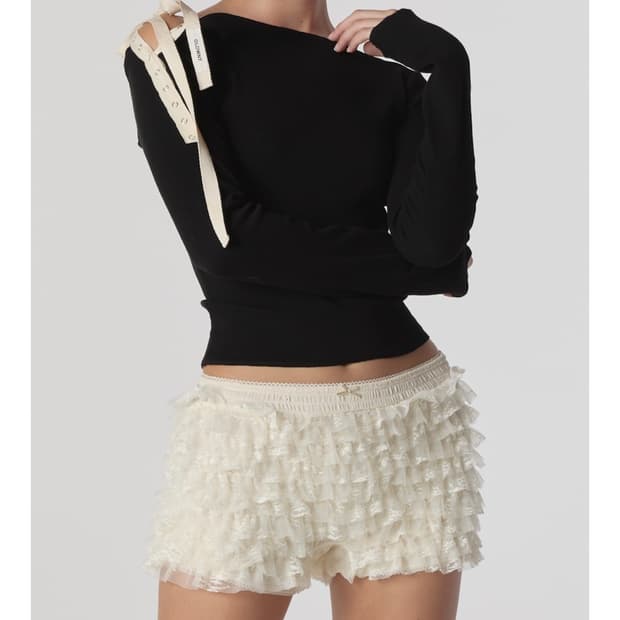 [글로니] POLLY LACE BLOOMER SHORTS