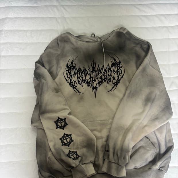 프로젝트 g/r 지알 메탈릭로고 후드 아이보리 2