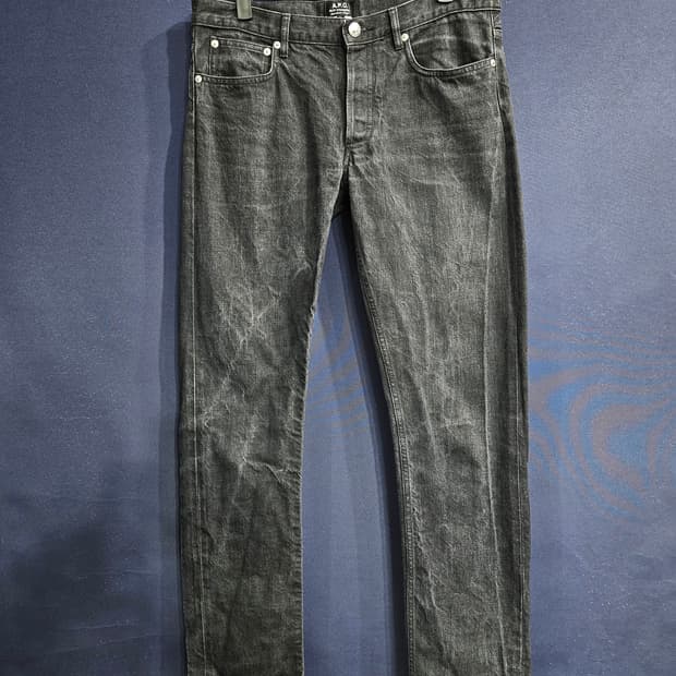 A.P.C 아페쎄 블랙 남성 슬림핏 허리 31~32 빈티지 데님팬츠 