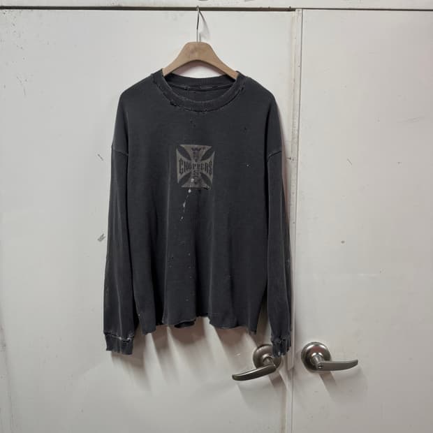 빈티지 웨스트 와플긴팔