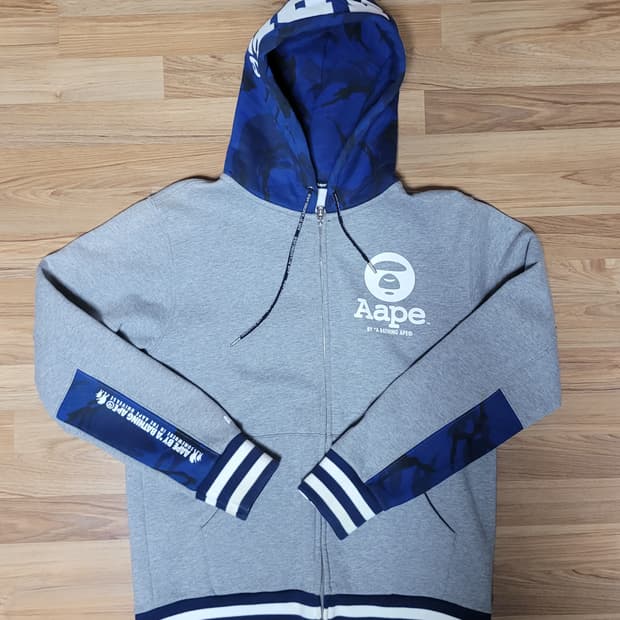 Aape 블루카모 후드집업
