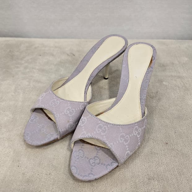 구찌 파르마 GG 캔버스 슬라이드 뮬 36(230)