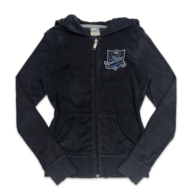 빈티지 NIKE 다크네이비 자수 로고 후드집업
