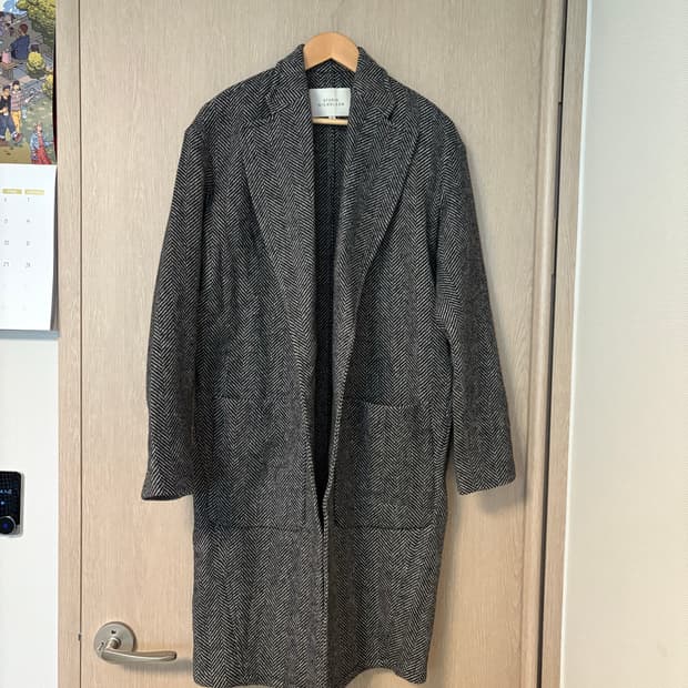 스튜디오니콜슨 헤링본 울 로브코트 