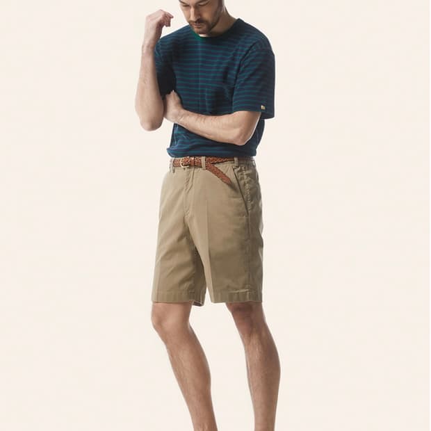 바스통 스트라이프 반팔티