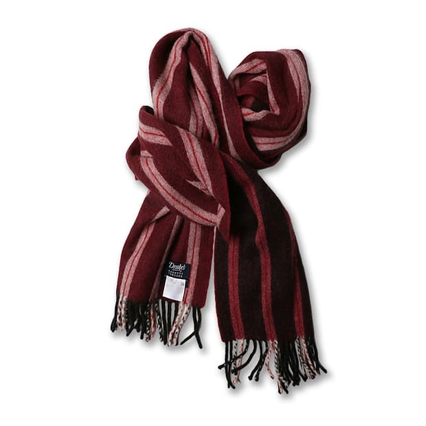 드레익스 [Drake's] 울 앙고라 스트라이프 리버시블 러블리 머플러