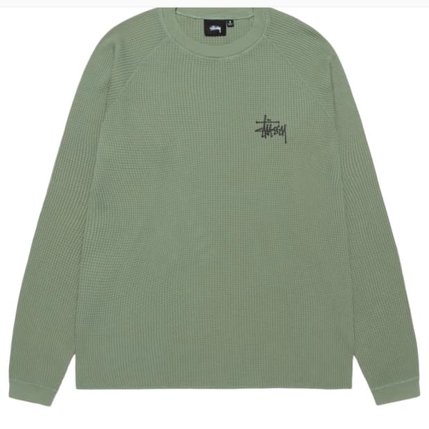 스투시 베이직 써멀 세이지 M사이즈 새제품