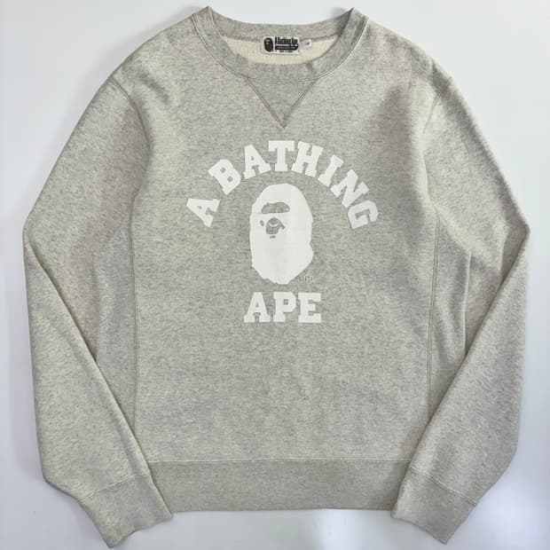 Bape 베이프 사루컬리지 헤비스웻 크루멕 맨투맨