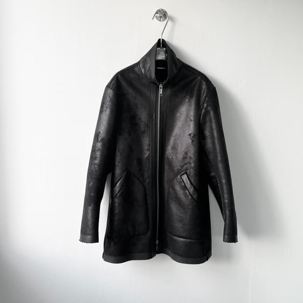 아르마니 익스체인지 하이넥 무스탕