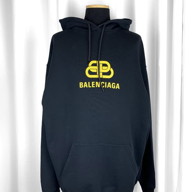 발렌시아가 뉴비비로고 검노 후드 s