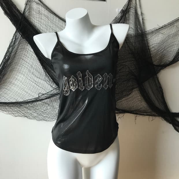 Punk mood patched camisole  