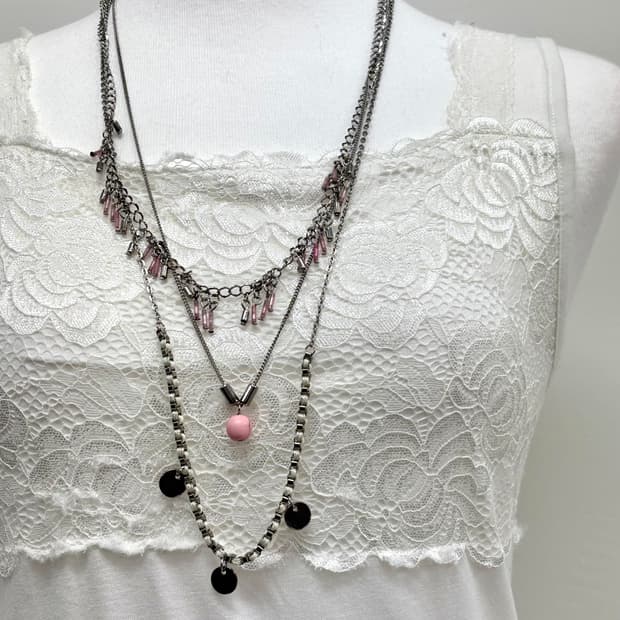 빈티지 레이어드 목걸이