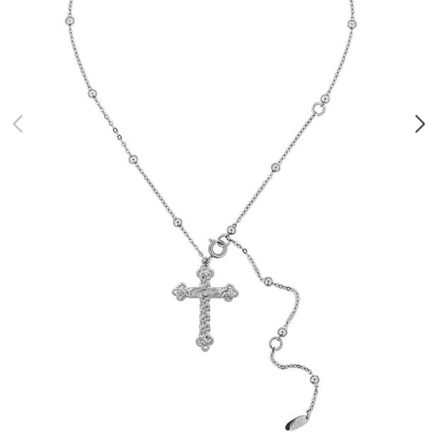 센티멍 NO.473 [SILVER] KNOT CROSS NECKLACE