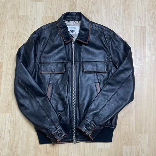 자라 빈티지 램스킨 A-2 자켓 M