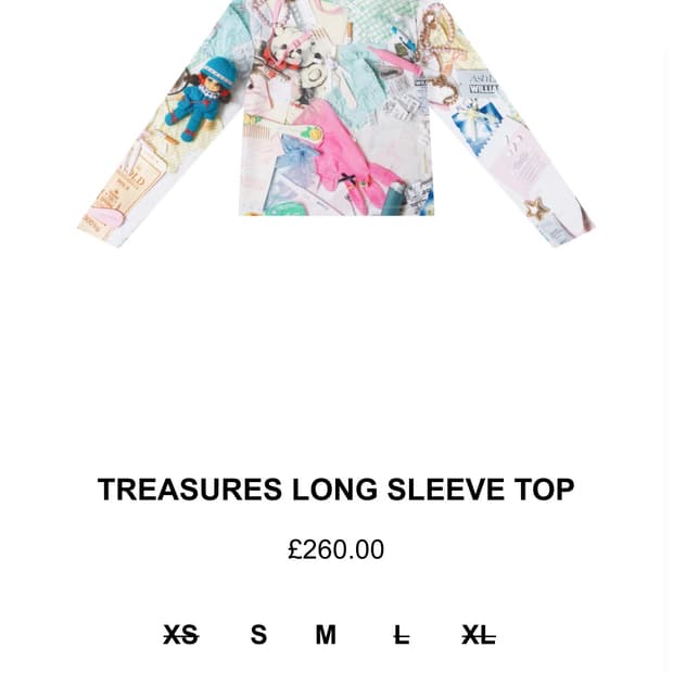 애슐리윌리엄스 TREASURES LONG SLEEVE TOP