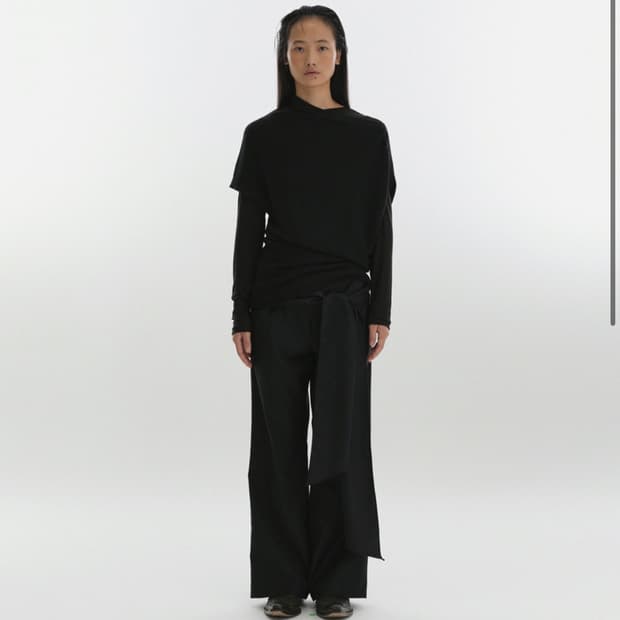 REPOS 타이 팬츠 블랙 tie trouser 새상품