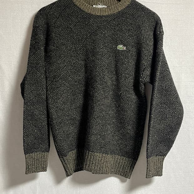 공용 라코스테 모 헤링본니트 스웨터 M