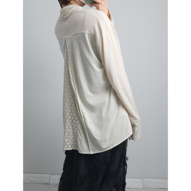 투버튼 레이스 롱 슬리브