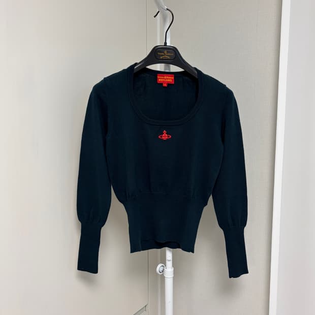 비비안웨스트우드 유넥 울 니트 딥그린