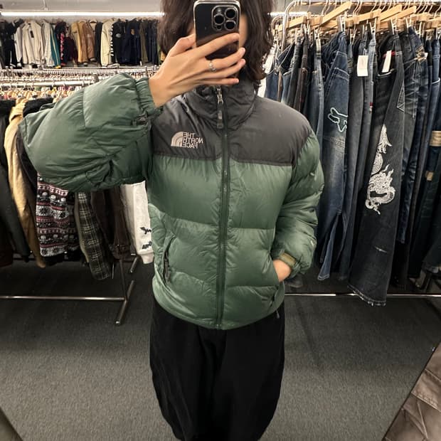 85)노스페이스 1996 레스토 눕시 카키 다운 자켓