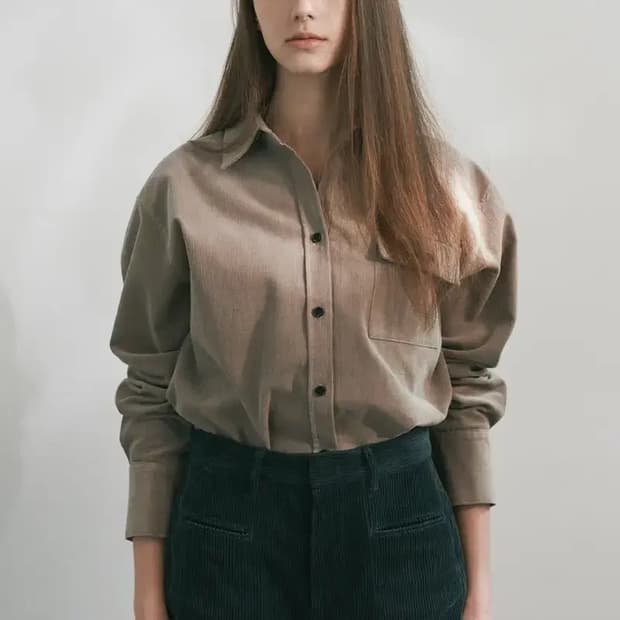 택ㅇ새제품) 게드 ged 코듀로이 셔츠 브라운