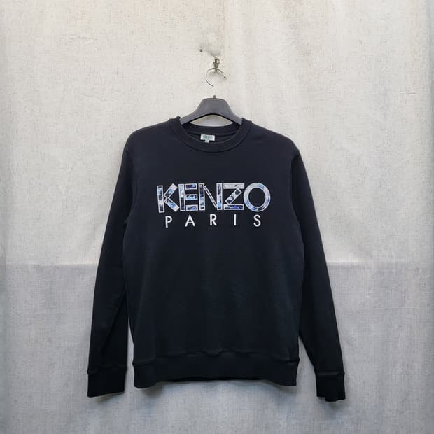 KENZO 겐조 블랙 로고 맨투맨