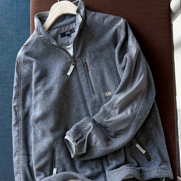 Fleece design zip blouson