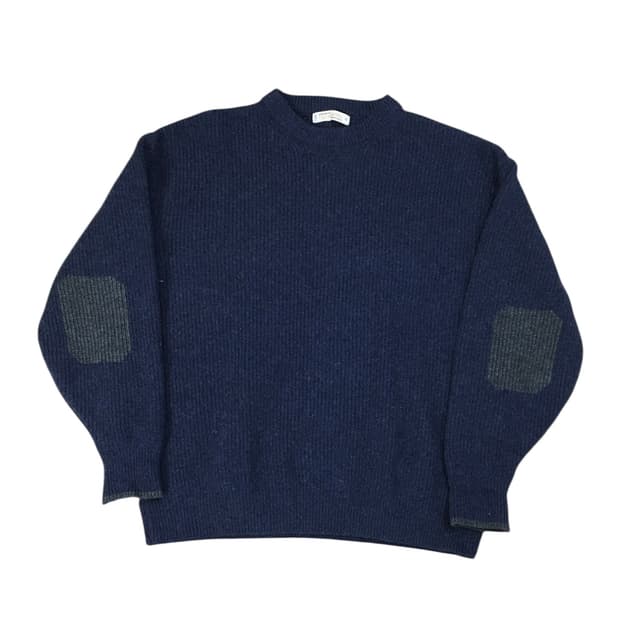 프리즘웍스 패치 니트 네이비