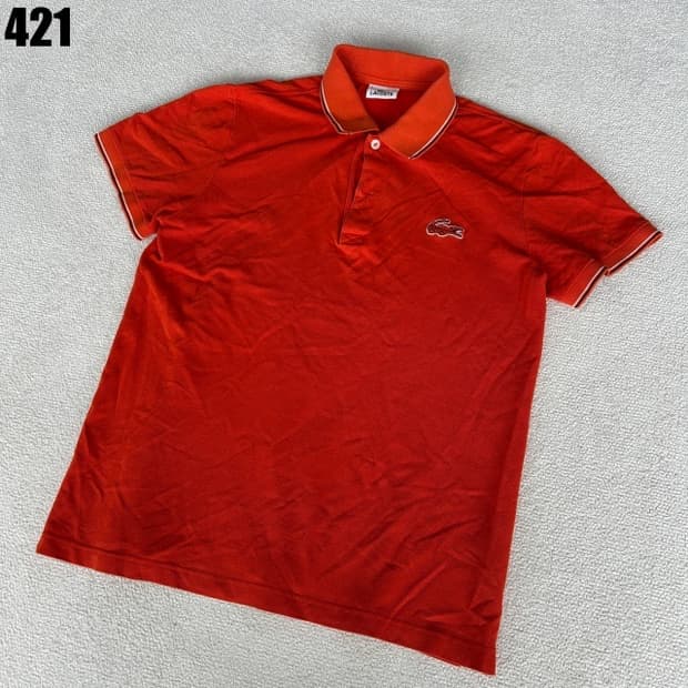 라코스테 오렌지색 반팔티 