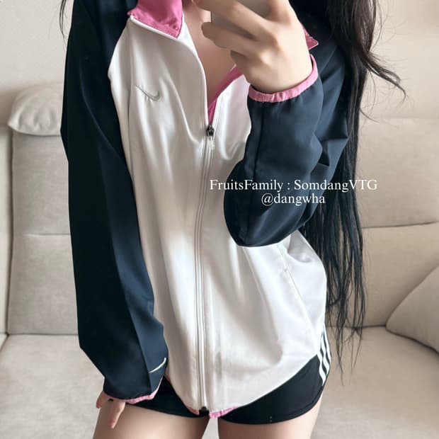 나이키 일본 나그랑 화이트 네이비 바람막이
