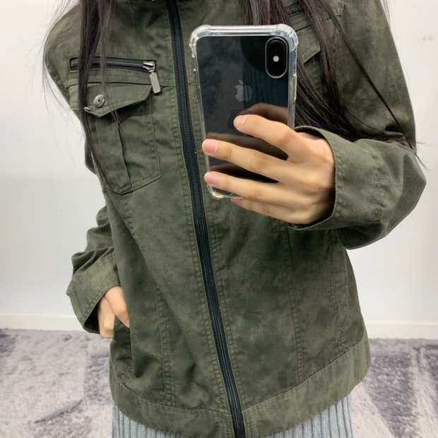 Avail mode 밀리터리 라이더 자켓