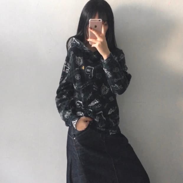 폴로 랄프로렌 체크패턴 후드티