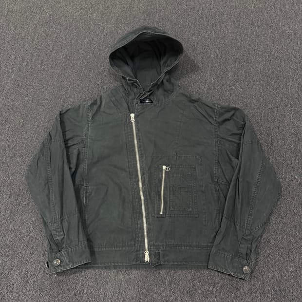 폴로 랄프로렌 디아고날 토글버튼 워시드 후드 라이더 자켓