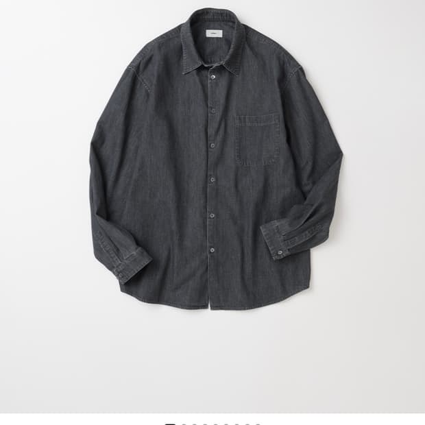 [L] 마이라이브러리 퓨어 데님 셔츠 Mid Gray