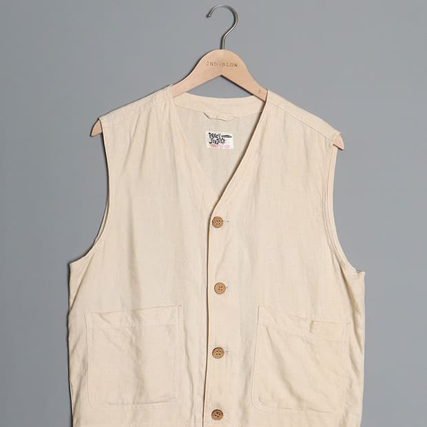 90's PRACT STUDIO Linen Vest